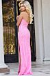 Jovani 37195 High Slit Strapless Sweetheart Pageant Dress