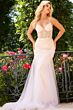 Jovani 37201 Godet Skirt Sheer Corset Pageant Dress