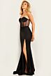 Jovani 37527 Illusion Corset High Slit Dress