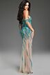 Jovani 38256 Fringe Straps High Slit Sheer Pageant Gown