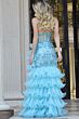 Jovani 38295 Tiered Skirt Sheer Corset Pageant Gown