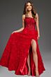Jovani 38317 3D Floral Skirt Strapless Corset Pageant Gown