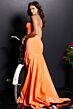 Jovani 38429 Ruffle Slit Strapless Corset Dress