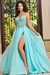 Jovani 39642 High Slit Halter Neck Pageant Dress