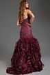 Jovani 39712 Ruffle Skirt Strapless Corset Pageant Gown