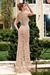 Jovani 39849 Asymmetric Neckline Illusion Pageant Gown