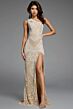 Jovani 39895 Lace-Up Back High Slit One Shoulder Dress