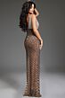Jovani 39917 Beaded Skirt Plunging Neck Pageant Gown