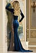 Jovani 40022 Illusion Sides Long Sleeve Pageant Dress
