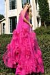 Jovani 40092 3D Rosette Cage Pageant Dress