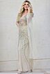 Jovani 40110 Floor-Length Sleeves Embellished Pageant Dress