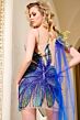 Jovani 40161 Spaghetti Straps Floral Short Pageant Dress