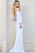 Jovani 40179 Floral Sleeves Sheer Corset Pageant Dress