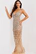 Jovani 40280 Spaghetti Straps V-Neck Pageant Gown