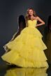 Jovani 40394 Layered Skirt Ruched Top Strapless Dress