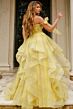 Jovani 40400 Flounce Skirt Off The Shoulder Dress