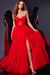 Jovani 40466 Ruffle Skirt Strapless Corset Dress