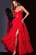 Jovani 40466 Ruffle Skirt Strapless Corset Dress