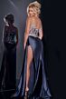 Jovani 40506 Illusion Corset Side Slit Dress