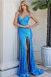Jovani 40692 Spaghetti Straps Backless Geometric Dress