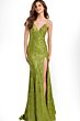 Jovani 40692 Spaghetti Straps Backless Geometric Dress