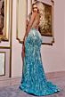Jovani 40763 Strapless Sweetheart Geometric Lace-Up Dress