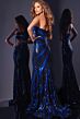 Jovani 40765 Geometric Sequin Strapless Dress