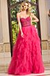Jovani 40816 Ruffle Skirt Beaded Corset Pageant Gown