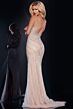 Jovani 40820 Criss Cross Back Sweetheart Neck Dress