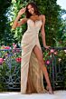 Jovani 40877 High Slit Sweetheart Neck Pageant Dress
