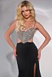 Jovani 40884 Heart-Shaped Top Slit Skirt Dress