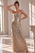 Jovani 40887 Back Slit Strapless Embellished Pageant Gown