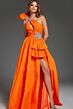 Jovani 40929 One Shoulder High Slit Embellished Dress