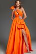 Jovani 40929 One Shoulder High Slit Embellished Dress