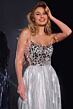 Jovani 41117 Metallic Skirt Mirror Top Dress