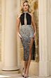 Jovani 41145 T-Back Halter Neck Short Pageant Dress