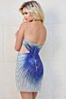 Jovani 41171 High Slit Plunging Neck Mini Pageant Dress