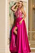 Jovani 41186 High Neck Slit Skirt Pageant Gown