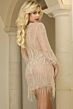 Jovani 42007 Three Quarter Sleeves Sheer Short Pageant Dress