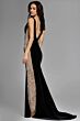 Jovani 42026 Illusion Sides Open V-Back Velvet Dress