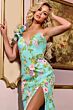 Jovani 42145 Floral Sequin One Shoulder Dress