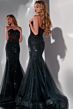Jovani 42217 Godet Skirt Illusion Corset Dress