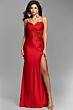 Jovani 42227 Illusion Corset Floral Appliques Dress