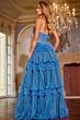 Jovani 42257 Ruffle Skirt Strapless Corset Dress