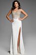 Jovani 42343 Metallic Skirt Embellished Corset Dress