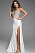 Jovani 42343 Metallic Skirt Embellished Corset Dress