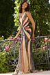 Jovani 42369 V-Neck Geometric Pageant Dress