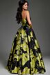 Jovani 42435 Side Pockets Floral Strapless Dress