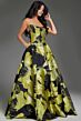 Jovani 42435 Side Pockets Floral Strapless Dress