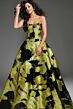 Jovani 42435 Side Pockets Floral Strapless Dress